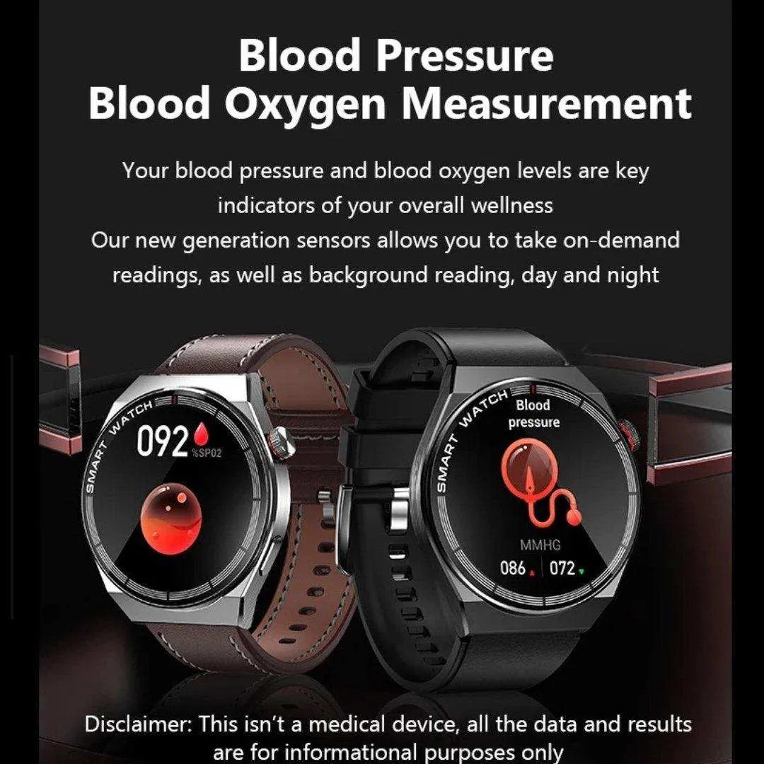 TUTT LX3 Classic Smart Watch For Men | Titanium Alloy | NFC Function Heart Rate Blood Oxygen | IP68 Waterproof Activity Tracking and Sport Modes | Rubber & Leather (2)