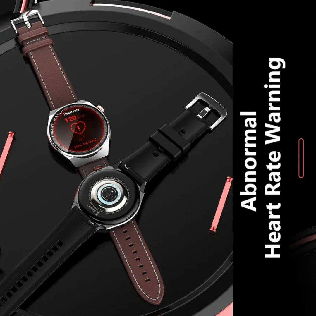 TUTT LX3 Classic Smart Watch For Men | Titanium Alloy | NFC Function Heart Rate Blood Oxygen | IP68 Waterproof Activity Tracking and Sport Modes | Rubber & Leather (2)