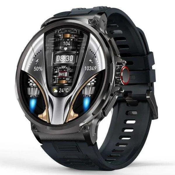 TUTT V69 | Metal Case| Men Military Smart Watch HD 1.85'' Large Round Screen 710mah Battery Pedometer Sleep Monitoring Sport Activity Outdoor Rugged SmartWatch Three (3) Straps