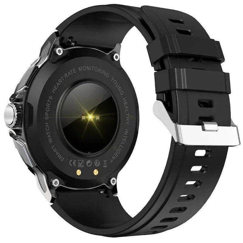 TUTT V69 | Metal Case| Men Military Smart Watch HD 1.85'' Large Round Screen 710mah Battery Pedometer Sleep Monitoring Sport Activity Outdoor Rugged SmartWatch Three (3) Straps