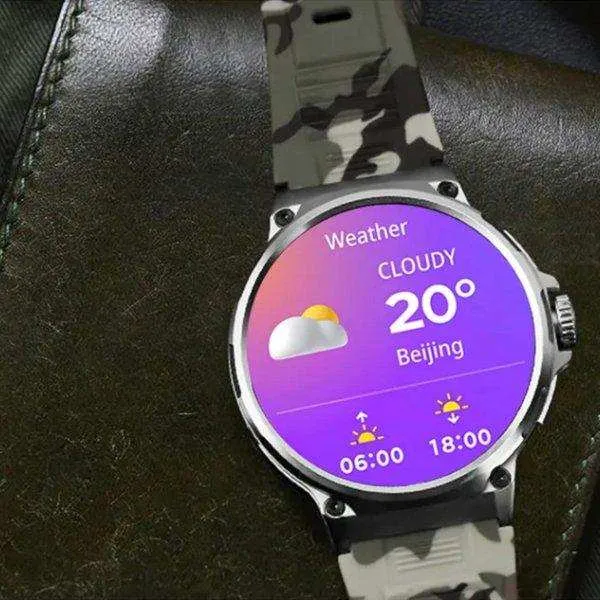 TUTT V69 | Metal Case| Men Military Smart Watch HD 1.85'' Large Round Screen 710mah Battery Pedometer Sleep Monitoring Sport Activity Outdoor Rugged SmartWatch Three (3) Straps