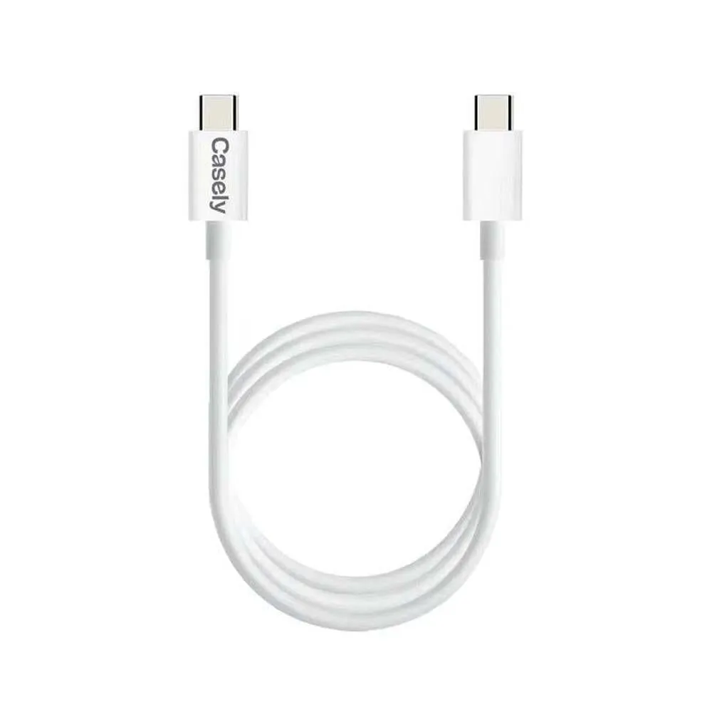 USB-C to USB-C Charging Cord 100W | White Cable