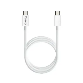 USB-C to USB-C Charging Cord 100W | White Cable