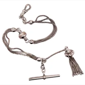 Vintage Silver Albertine Fob Chain