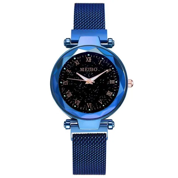 W179 Royal Blue Midnight Mesh Roman Numeral Collection Quartz Watch