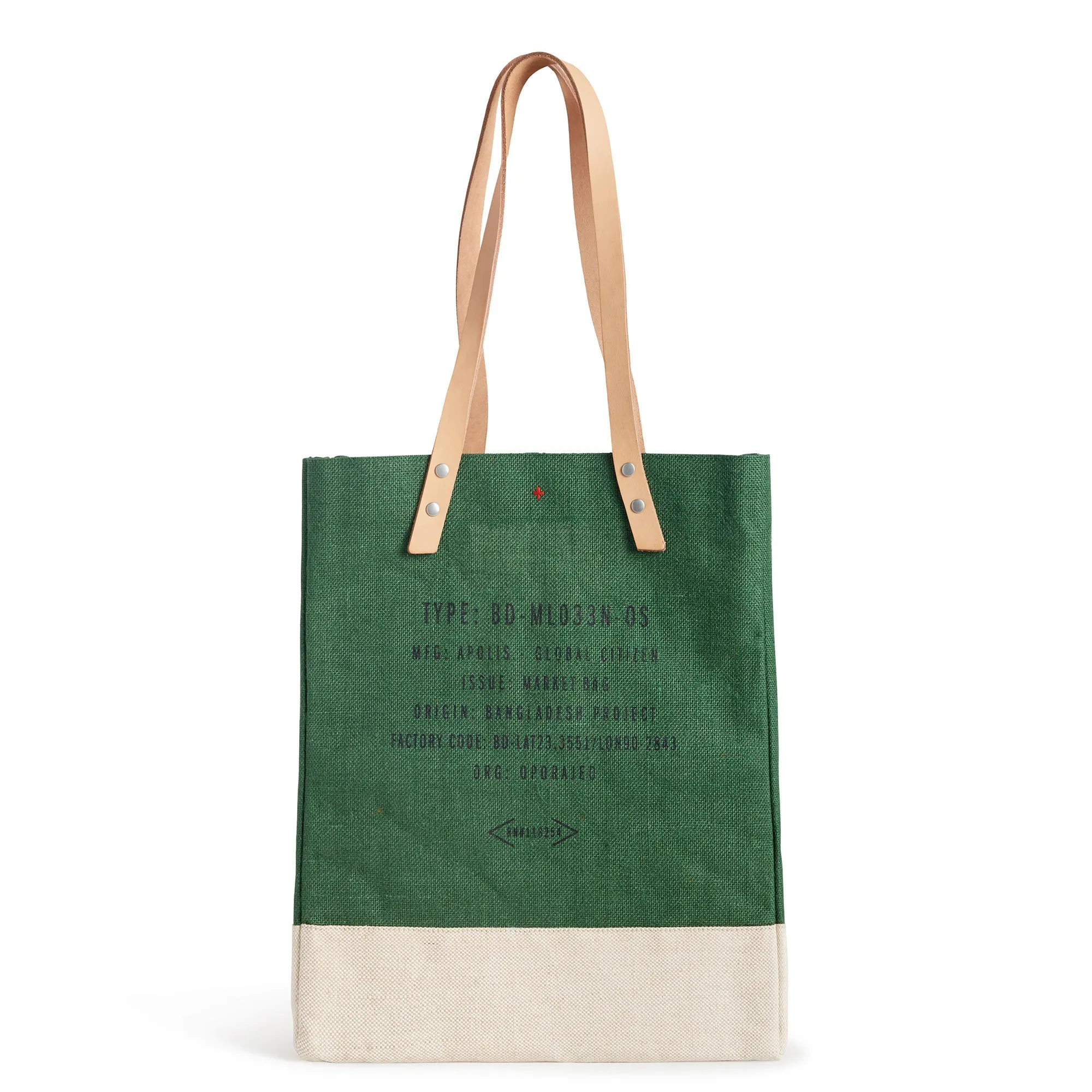 Wine Tote in Field Green - Wholesale