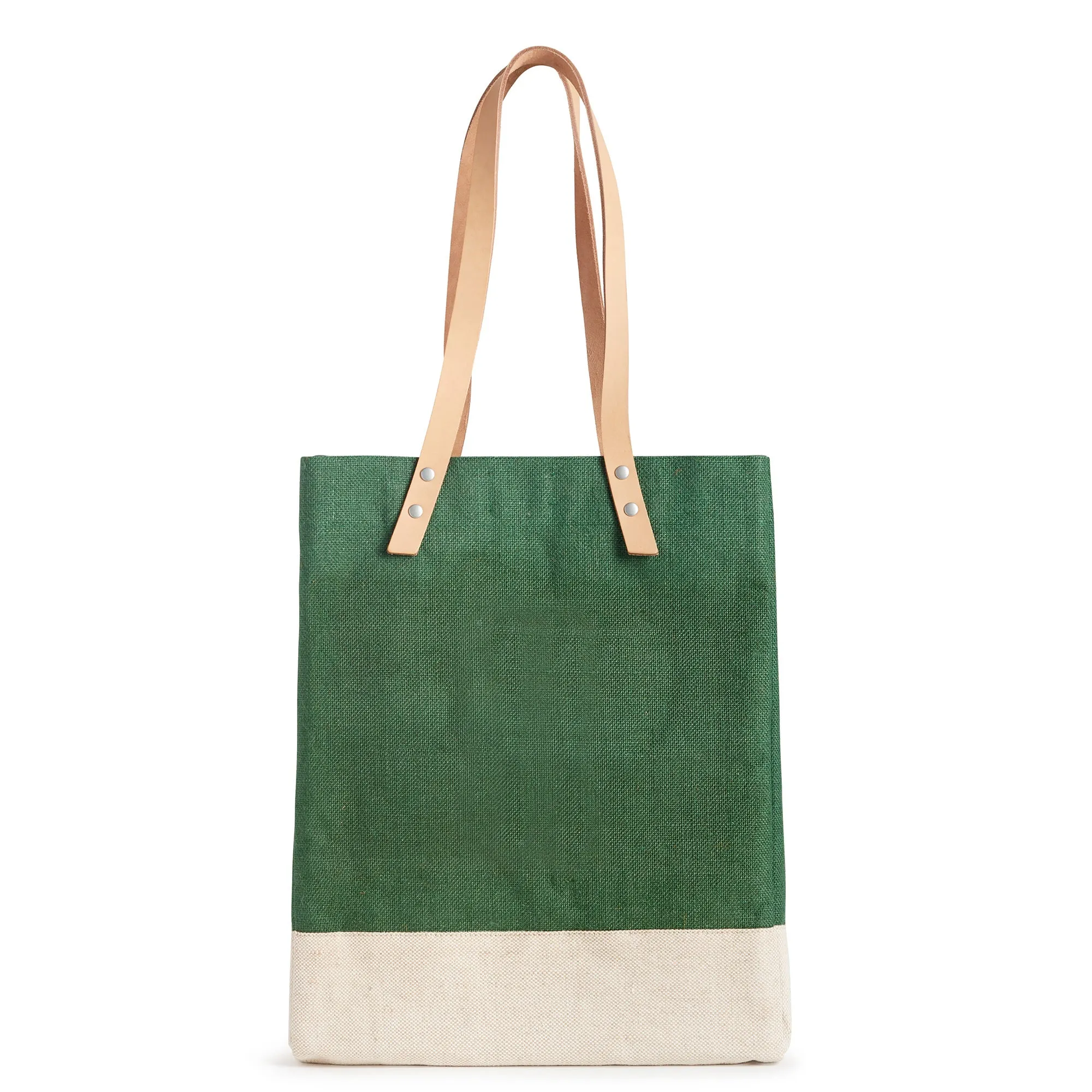 Wine Tote in Field Green - Wholesale