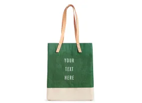 Wine Tote in Field Green - Wholesale
