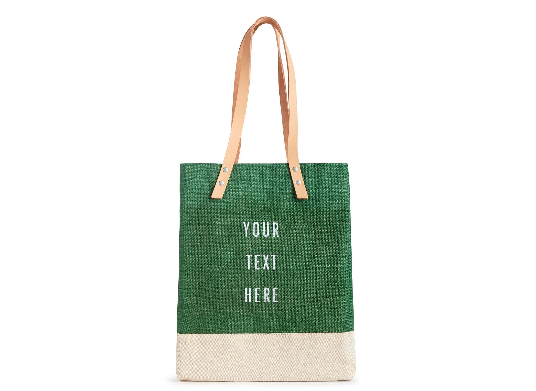 Wine Tote in Field Green - Wholesale