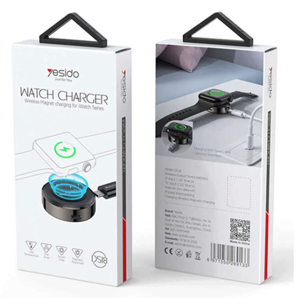Yesido DS18 Wireless Smartwatch Charger Type-C Cable