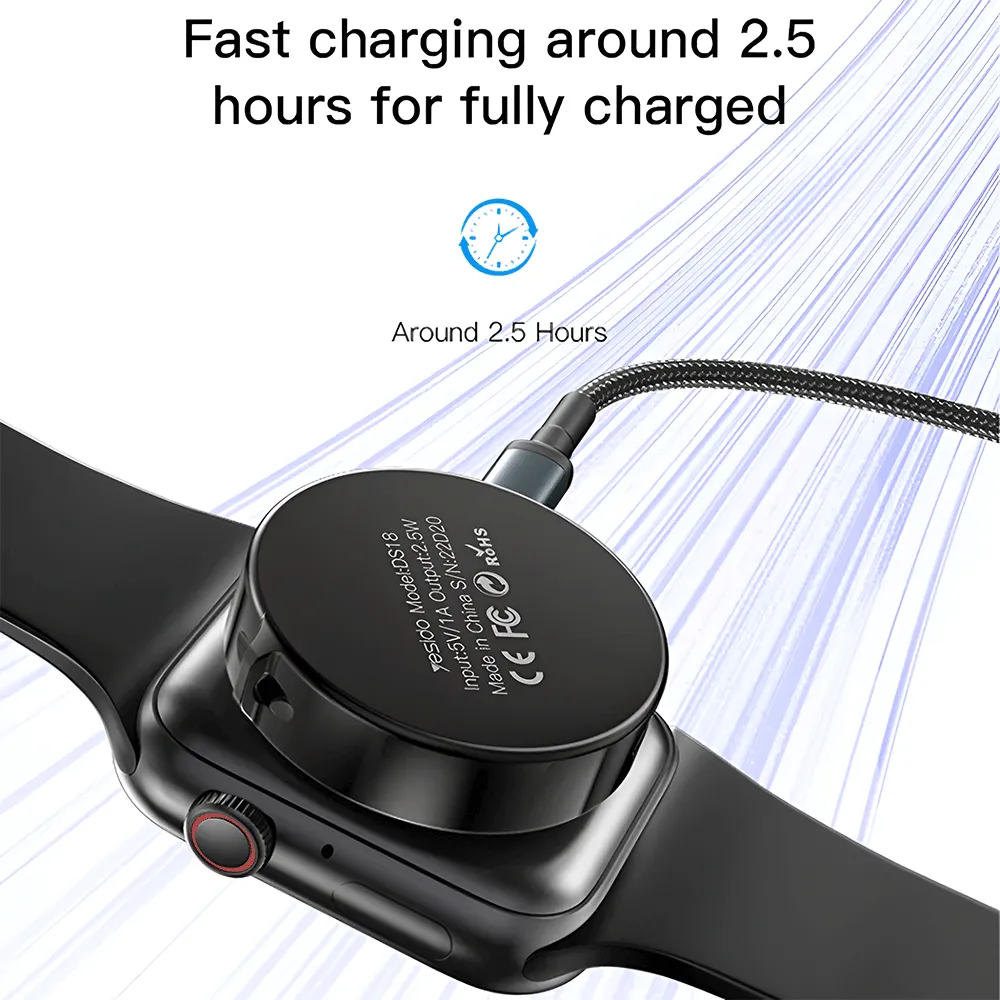 Yesido DS18 Wireless Smartwatch Charger Type-C Cable