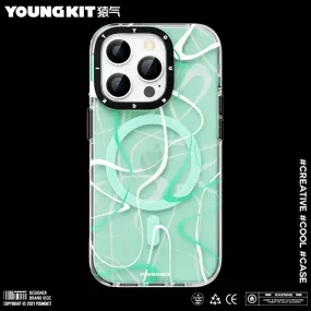 YOUNGKIT Ink MagSafe Slim Thin Matte Anti-Scratch Back Shockproof Cover Case