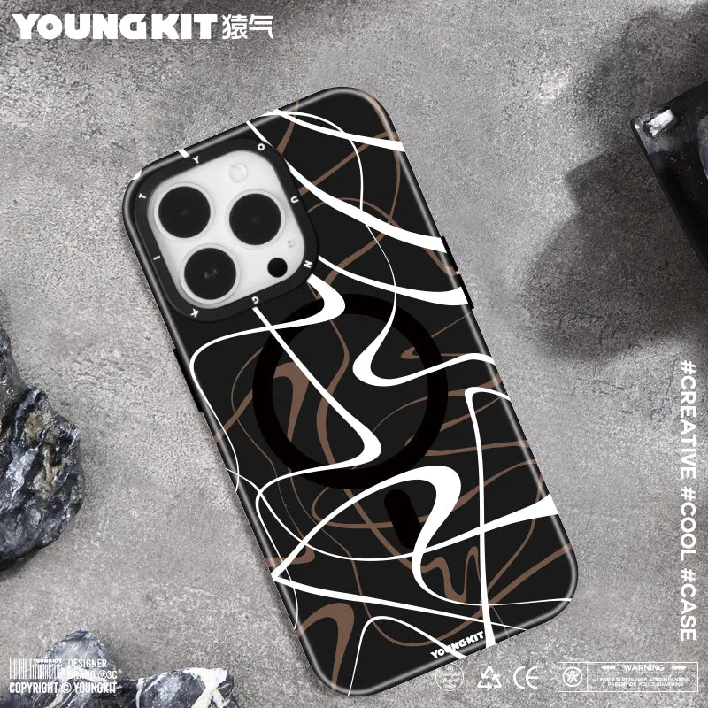 YOUNGKIT Ink MagSafe Slim Thin Matte Anti-Scratch Back Shockproof Cover Case