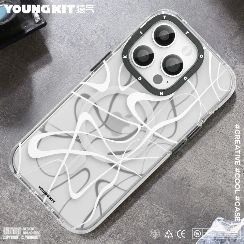 YOUNGKIT Ink MagSafe Slim Thin Matte Anti-Scratch Back Shockproof Cover Case
