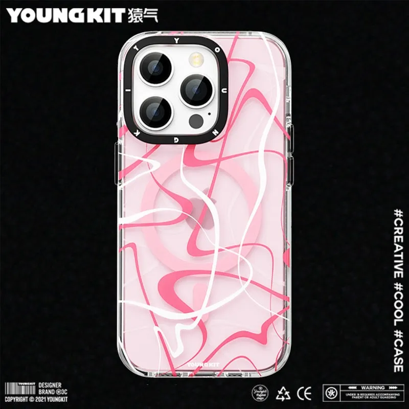 YOUNGKIT Ink MagSafe Slim Thin Matte Anti-Scratch Back Shockproof Cover Case