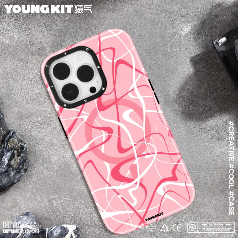 YOUNGKIT Ink MagSafe Slim Thin Matte Anti-Scratch Back Shockproof Cover Case