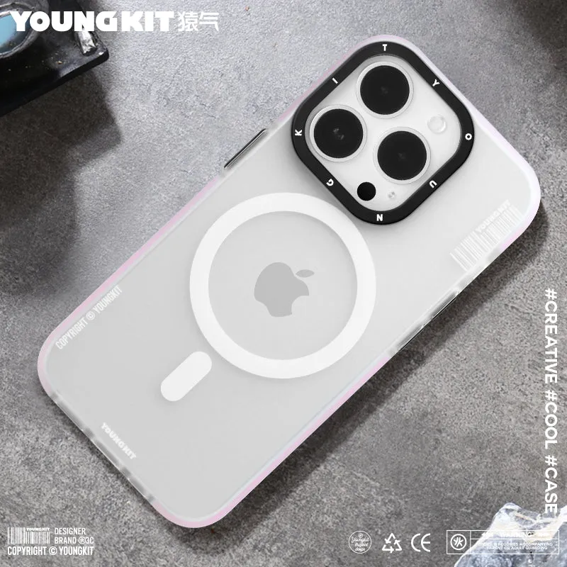 YOUNGKIT Jane Sand MagSafe Slim Thin Matte Anti-Scratch Back Shockproof Cover Case