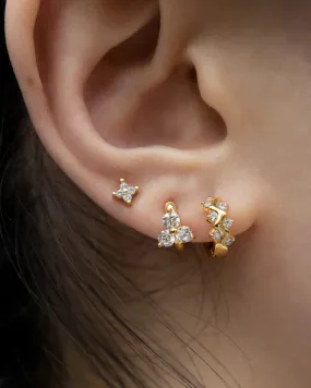 ZIGZAG Huggie Hoops