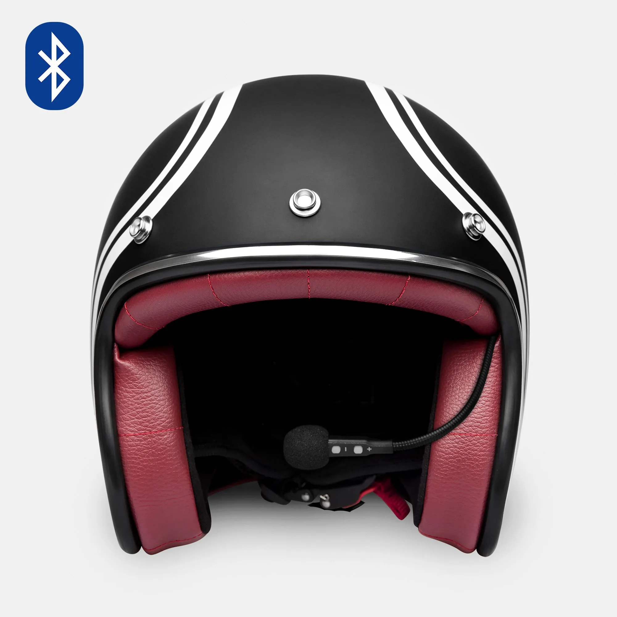 Zulu Cortez Black Maroon Chrome Bluetooth